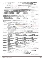 ĐỀ THI TIẾNG ANH THPTQG Năm 2019 MÃ: 021 CÓ ĐÁP ÁN CHI TIẾT