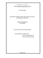Phát hiện và phòng chống một số dạng tấn công từ chối dịch vụ phân tán
