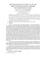 Phân tích lượng vết các anion f , cl , SO42 , PO43 trong hệ thống nước làm mát của nhà máy nhiệt điện bằng phương pháp sắc ký ion 