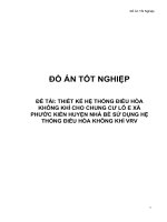 THIẾT kế hệ THỐNG điều HÒA KHÔNG KHÍ CHO CHUNG cư lô e xã PHƯỚC KIỂN HUYỆN NHÀ bè sử DỤNG hệ THỐNG điều HÒA KHÔNG KHÍ VRV 