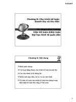 Chương 8  chu trình KẾ TOÁN DOANH THU VÀ THU TIỀN