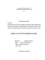 Đánh giá kết quả thực hiện quy hoạch nông thôn mới giai đoạn 2011   2016 và định hướng sử dụng đất đến năm 2020 tại xã phong quang   huyện vị xuyên   tỉnh hà giang 