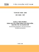 TCVN 14040 2000 ISO   quản lý môi trường   đánh giá chu trình sống của sản phẩm   nguyên tắc 