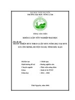 Hoàn thiện hợp tác xã theo luật hợp tác xã năm 2012 tại hợp tác xã xã côn minh   huyện nà rì   tỉnh bắc kạn 