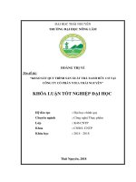 Khảo sát quy trình sản xuất trà xanh hữu cơ ntea tại công ty cổ phần ntea thái nguyên 