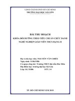 Bài thu hoạch thang hạng chức danh nghề nghiệp