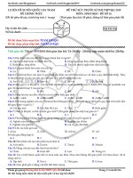 ĐỀ THỬ sức TRƯỚC kì THI THPTQG 2019 môn SINH lần 16 