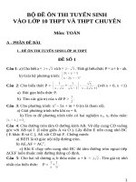 Bộ đề thi toán vào lớp 10 trường chuyên năm 2019 có đáp án chi tiết 