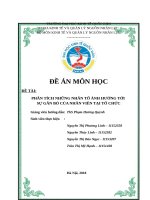 Các nhân tố ảnh hưởng đến sự gắn bó của nhân viên với tổ chức