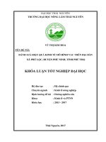 LVTN 2017   đánh giá hiệu quả kinh tế mô hình vac trên địa bàn xã phú lộc, huyện phù ninh, tỉnh phú thọ 