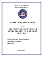 GIẢI PHÁP ỨNG DỤNG THƯƠNG MẠI ĐIỆN TỬ Ở CÔNG TY TNHH KỸ THUẬT QUẢN LÝ BAY