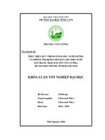 Thực hiện quy trình chăm, sóc nuôi dưỡng và phòng trị bệnh cho đàn lợn thit nuôi tại trại nguyễn văn tưởng, huyện kim thành   tỉnh hải dương 