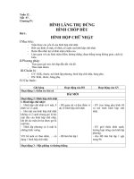 giáo án Hình học 8 học kỳ 2, 3 cột chuẩn kiến thức kỹ năng