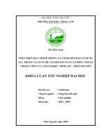 Thực hiện quy trình trồng và chăm sóc bảo vệ rừng sau trồng vụ xuân hè tại đội sản xuất xã phúc thuận thuộc công ty lâm nghiệp   đồng hỷ   thái nguyên 