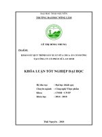 Khảo sát quy trình sản xuất sữa chua ăn có đường tại công ty cổ phần sữa an sinh 