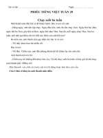 Bài tập cuối tuần 29 lớp 3