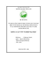 Ứng dụng công nghệ tin học sử dụng máy toàn đạc điện tử để thành lập bản đồ địa chính tờ số 45 tỷ lệ 1 500 phường phú diễn   quận bắc từ liêm   thành phố hà nội 