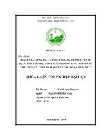 Đánh giá công tác cấp giấy chứng nhận quyền sử dụng đất trên địa bàn phường đồng bẩm   thành phố thái nguyên   tỉnh thái nguyên giai đoạn 2015   2017 