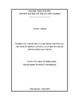Nghiên cứu ảnh hưởng của hệ thống truyền lực đến tính ổn định của ô tô 2 cầu ở một số chế độ chuyển động đặc trưng (Luận văn thạc sĩ)