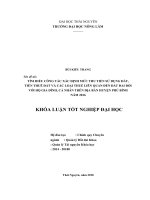 Tìm hiểu công tác xác định mức thu tiền sử dụng đất, tiền thuê đất và các loại thuế liên quan đến đất đai đối với hộ gia đình, cá nhân trên địa bàn huyện phú bình năm 2016 