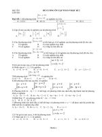 ĐỀ CƯƠNG ôn tập TOÁN  9 học kì 2