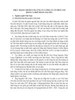 Thực trạng chuỗi cung ứng  công ty CP Tập đoàn cà phê Trung Nguyên