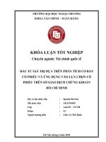 Đầu tư giá trị dựa trên phân tích chứng khoán và ứng dụng lựa chọn cổ phiếu trên Sở giao dịch chứng khoán Hồ Chí Minh