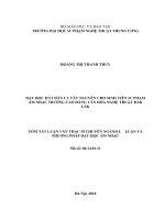 Dạy học hát dân ca tây nguyên cho SV sư phạm âm nhạc trường cao đẳng VHNT đắk lắk 