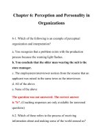 Đề cương trắc nghiệm Hành Vi Tổ Chức (Organizational Behavior) CHƯƠNG 6