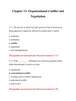 Đề cương trắc nghiệm Hành Vi Tổ Chức (Organizational Behavior) CHƯƠNG 13