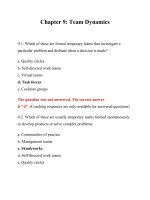 Đề cương trắc nghiệm Hành Vi Tổ Chức (Organizational Behavior) CHƯƠNG 9