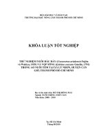   THỬ NGHIỆM NUÔI HÀU DÀY (Crassostrea ariakensis Fujita  và Wakiya, 1929) VÀ VỌP SÔNG (Geloina coaxans Gmelin, 1791) TRONG AO NUÔI TÔM TẠI XÃ LÝ NHƠN, HUYỆN CẦN  GIỜ, THÀNH PHỐ HỒ CHÍ MINH   