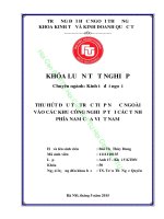 THU HÚT ĐẦU TƯ TRỰC TIẾP NƯỚC NGOÀI VÀO CÁC KHU CÔNG NGHIỆP TẠI CÁC TỈNH PHÍA NAM CỦA VIỆT NAM