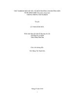 THỬ NGHIỆM MỘT SỐ YẾU TỐ MÔI TRƯỜNG ẢNH HƯỞNG ĐẾN   NUÔI SINH KHỐI Nitzschia closterium  TRONG PHÒNG THÍ NGHIỆM   