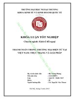 THANH TOÁN TRONG THƯƠNG MẠI ĐIỆN TỬ TẠI VIỆT NAM: THỰC TRẠNG VÀ GIẢI PHÁP