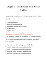 Đề cương trắc nghiệm Hành Vi Tổ Chức (Organizational Behavior) CHƯƠNG 11