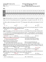 Trường THPT trần cao vân                                  đề thi thử THPTquốc gia