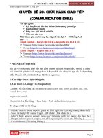 CHỨC NĂNG GIAO TIẾP