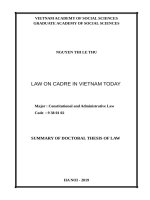 Pháp luật về cán bộ ở việt nam hiện nay tt tiếng anh 