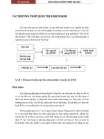 CÁC PHƯƠNG PHÁP QUẢN TRỊ KINH DOANH