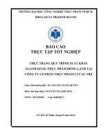 BÁO cáo THỰC tập QUY TRÌNH XUẤT KHẨU HÀNG hóa tại CÔNG TY THỰC PHẨM CJ cầu TRE