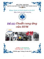 TỔNG QUAN VỀ CHUỖI CUNG ỨNG HM
