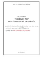 Thuyết minh thiết kế cơ sở nhà thép tiền chế ( nhà máy điện CADIVI )