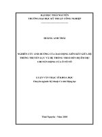 Nghiên cứu ảnh hưởng của dao động liên kết giữa hệ thống truyền lực và hệ thống treo đến độ êm dịu chuyển động của ô tô (Luận văn thạc sĩ)