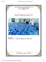 Tư vấn lập dự án đầu tư nhà máy nước 3 gold long an