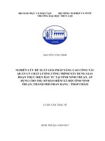 Nghiên cứu đề xuất giải pháp nâng cao công tác quản lý chất lượng công trình xây dựng giai đoạn thực hiện đầu tư tại tỉnh ninh thuận, áp dụng cho trụ sở bảo hiểm xã hội tỉnh ninh thuận, thành phố phan rang   tháp chàm 