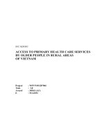 Khả năng tiếp cận dịch vụ chăm sóc sức khỏe ban đầu của người cao tuổi