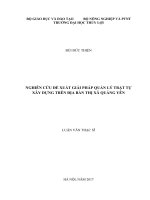 Nghiên cứu đề xuất giải pháp quản lý trật tự xây dựng trên địa bàn thị xã quảng yên 