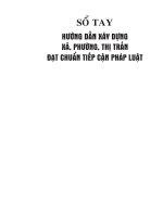 Sổ tay hướng dẫn xây dựng xã, phường, thị trấn đạt chuẩn tiếp cận pháp luật