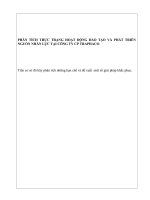 phân tích thực trạng hoạt động đào tạo và phát triển nguồn nhân lực tại công ty CP traphaco 